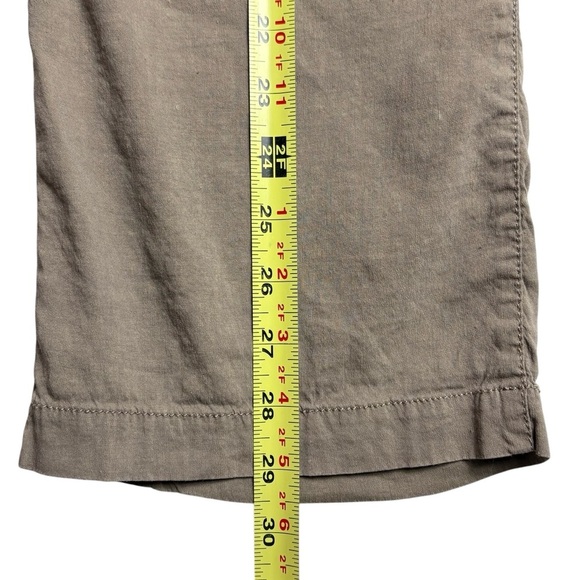 Eileen Fisher Linen Viscose Trouser Pant Size 6P Straight Leg Stretch Tan - Picture 8 of 12